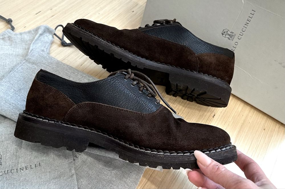 мужские туфли дерби Brunello Cucinelli 43,5 оригинал