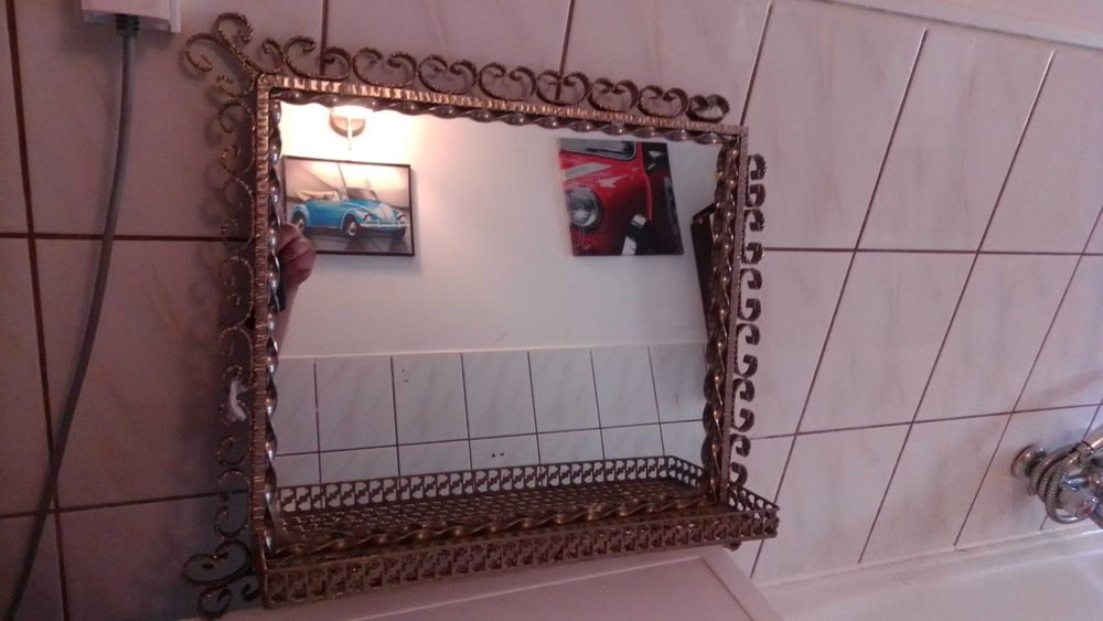 Lustro z półką ozdobne