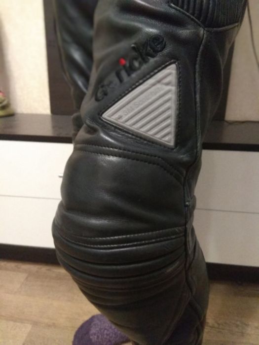 Штаны мото женские кожа