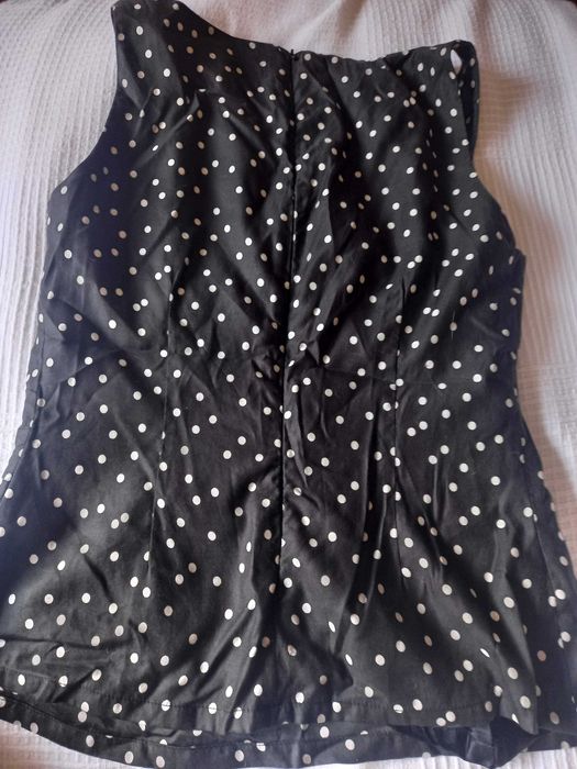 Blusa Globe, preta/branca, S (Portes incluídos)