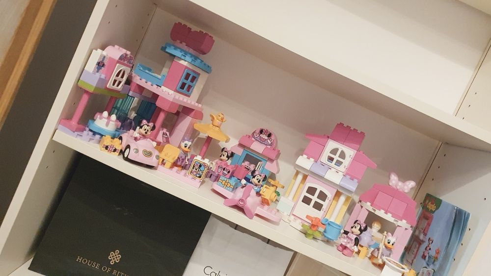 4 zestawy lego duplo Minnie Daisy Disney kawiarnia,  domek, przyjęcie