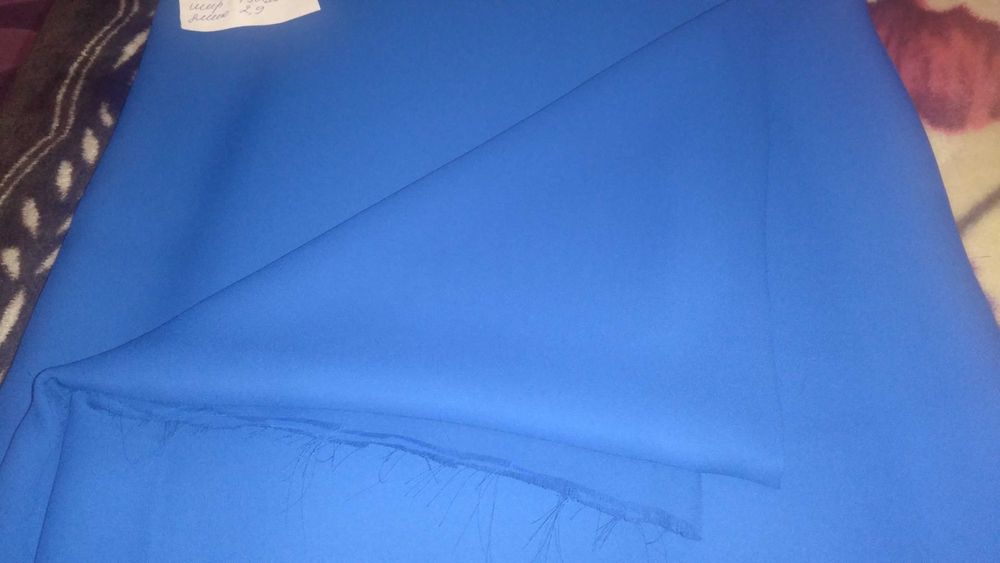 Ткань плательный шелк 1,5*2,9 отрез синий