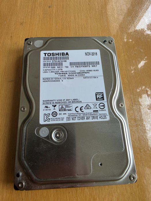 1000gb 1tb 3.5 hdd sata3 7200rpm диск для системного блока Стан гарний Мала нароботка