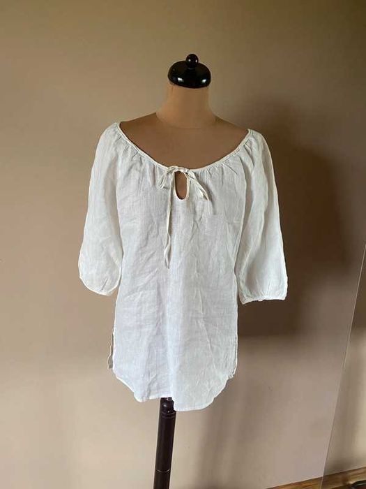 Ramio bluzka koszula organic lekka cienka biala basic capsule 38 40