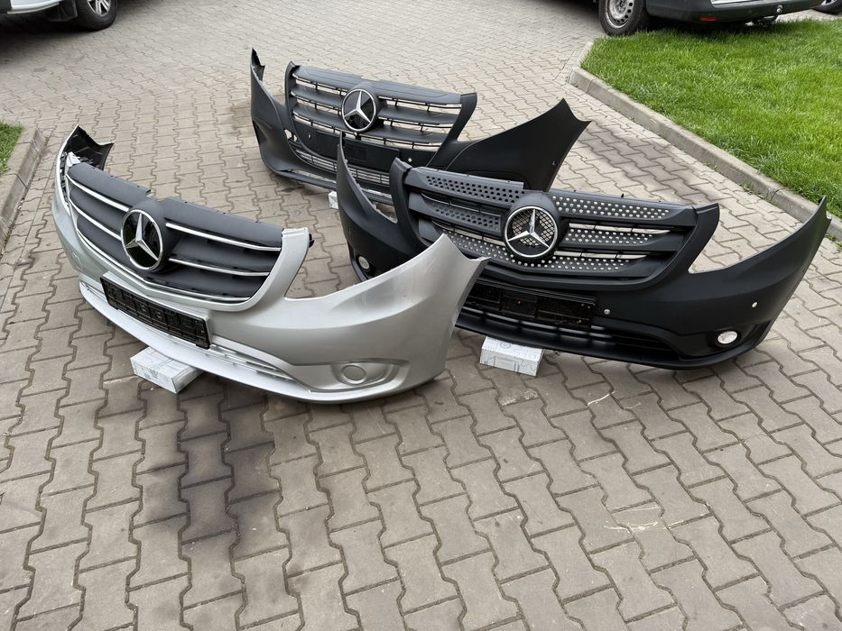 Бампер передній Віто Вито Метріс Vito W447 Metris решотка авторозборка