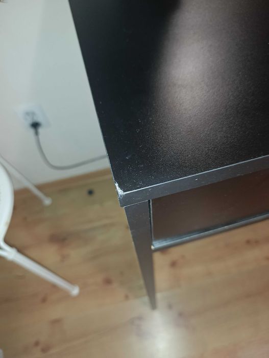 Toaletka kosmetyczna czarna LED