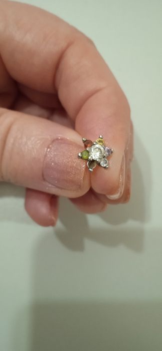 Срібні каблучка і пусети