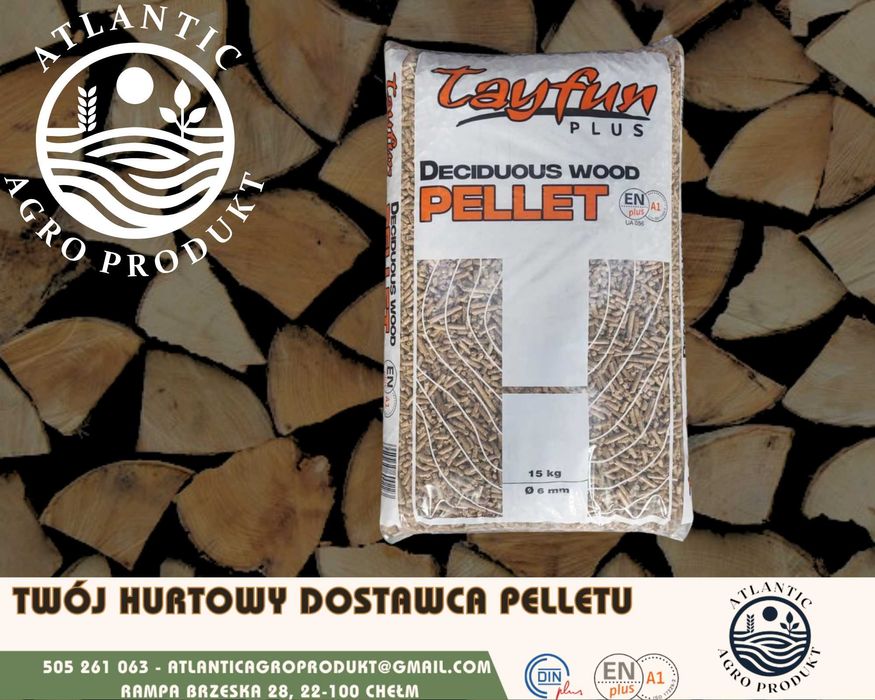 Pellet ATLANTIC SOSNA - PREMIUM - najwyższa jakość - bardzo jasny