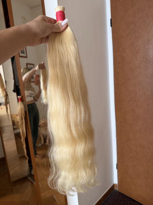Naturalne slowianskie wlosy 60 cm 130 g