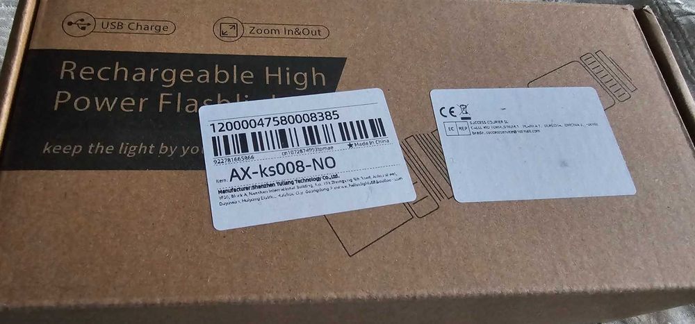 Ліхтарик фонарь павербанк Kensun ks008 з аккумулятором 5000mA