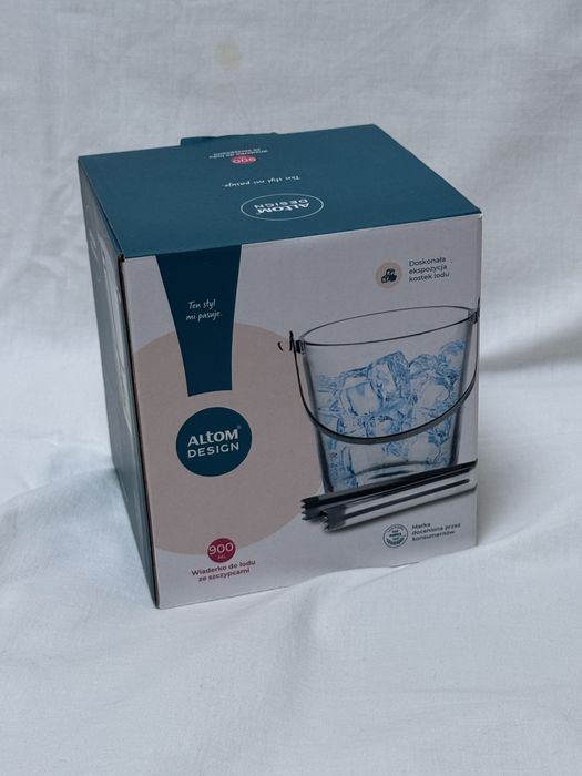 Wiaderko, pojemnik szklany na lód