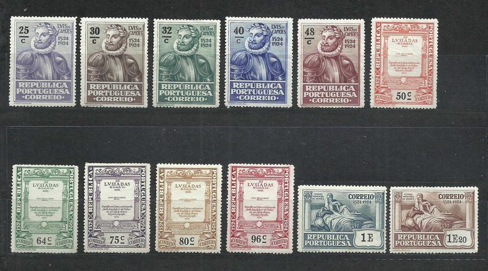 Selos portugueses – Série completa 4º Cent. Nascimento Luís Camões