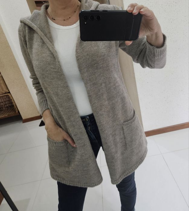 Massimo dutti  _ Sweterek z kapturem alpaca , wełna, acrylico _ S