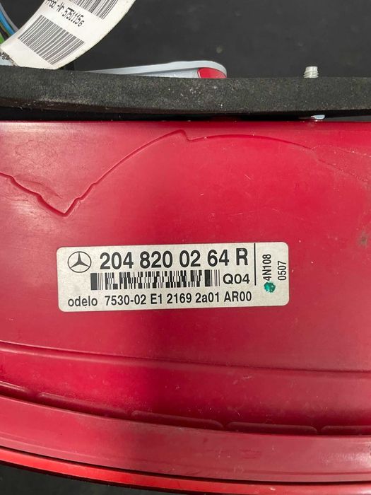 Farolim traseiro direito Mercedes Classe C (w204) Ano: 2009