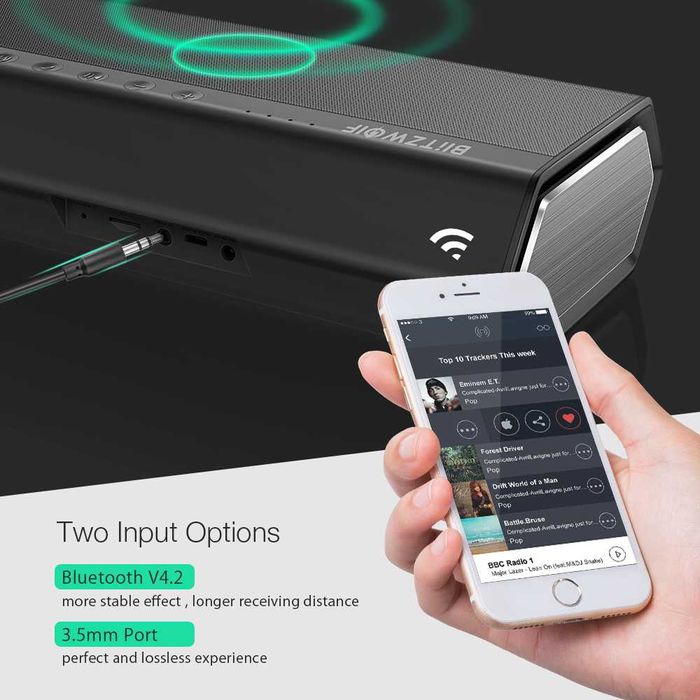 Soundbar BlitzWolf 40W 5200mAh Driver Duplo