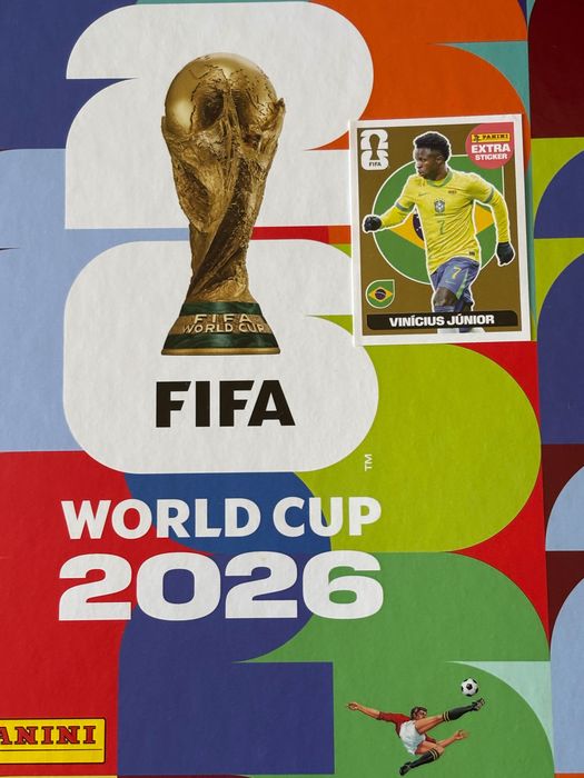 Vinícius Junior Gold Extra Sticker- Panini World Cup 2026