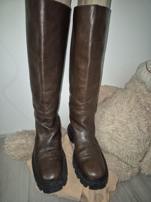 Шкіряні чоботи Zara 37  розміру