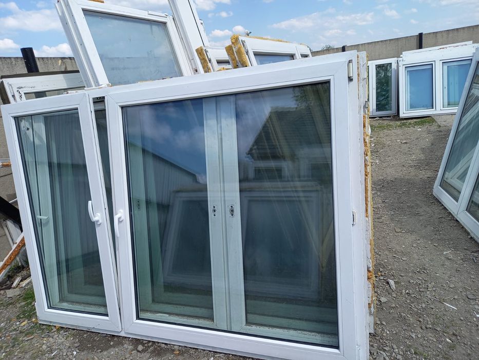 Okna pcv dwuskrzydłowe 203x144 plastikowe DOWÓZ CAŁY KRAJ