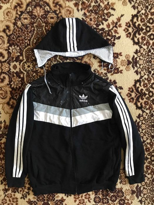 Кофта толстовка Adidas с отстегным капюшоном оригинал