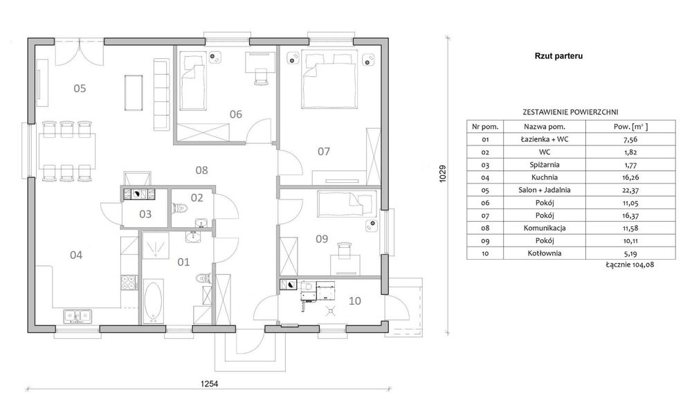 Dom w stanie surowym otwartym Wybudowanie Michałowo