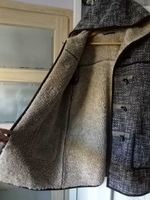 Kożuch płaszcz zimowy damski ocieplany kurtka 38 M lusatia