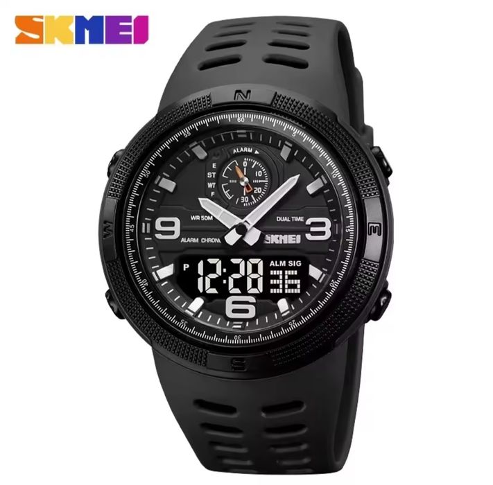 Оригінал! Новий Skmei 1655 Годинник чоловічий тактичний, чорний