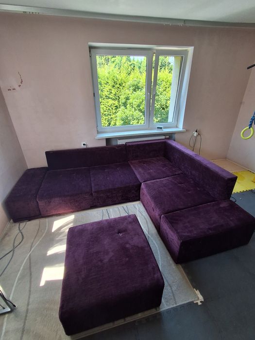 Rogówka sofa z pufą