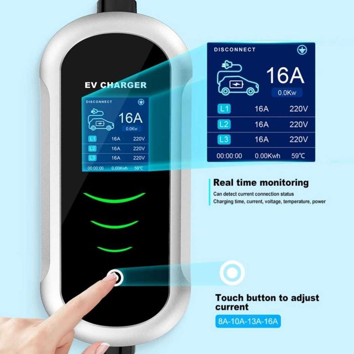 зарядка зарядний пристрій для електрокара до електромобіля електрички