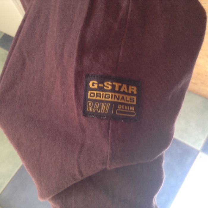 G star tshirt burgundowy
