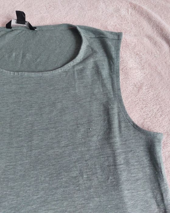 Długi lniany top rozmiar S