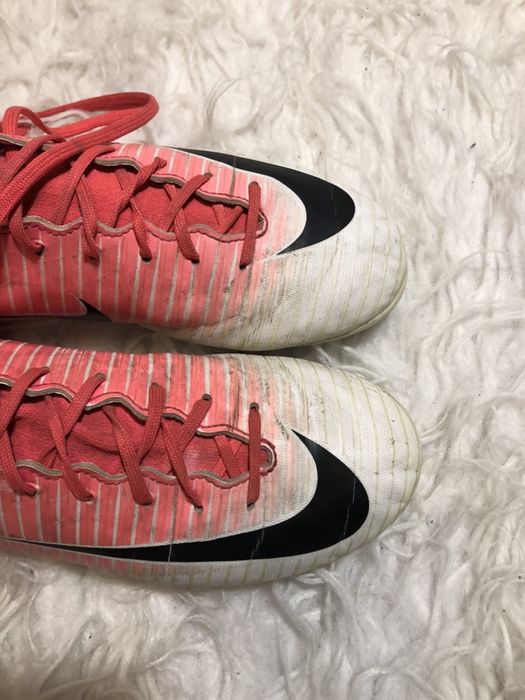 Buty korki Nike Mercurial rozmiar 38 24 cm białe różowe