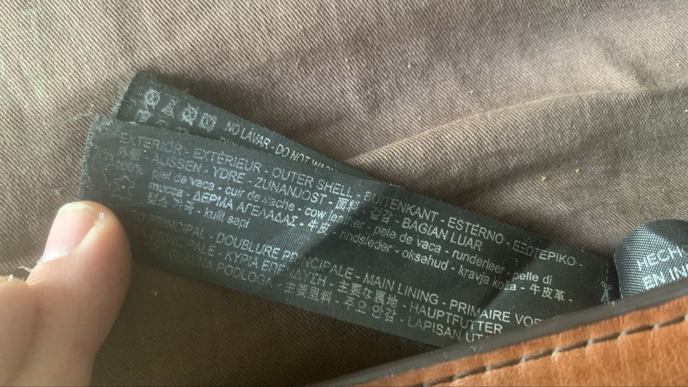 Mala tiracolo Massimo dutti em pele
