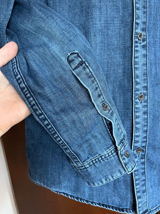 koszula H&M jeansowa niebieska gładka S