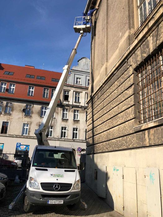 Zwyżka Pyskowice podnośnik koszowy wynajem od 12 do 35m