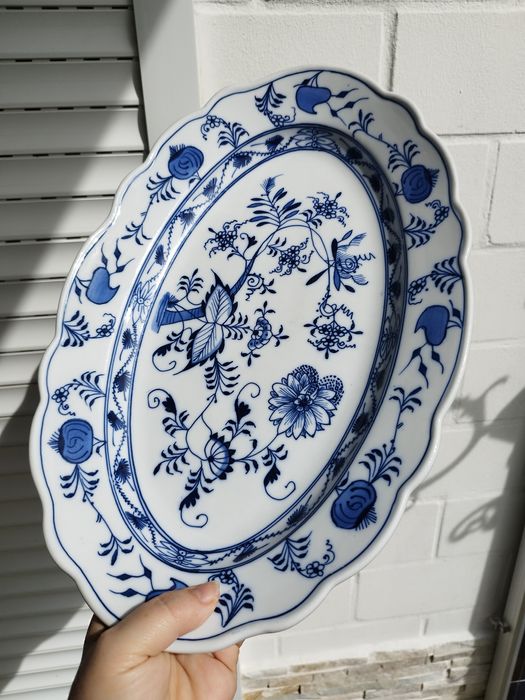 Блюдо винтажное синий лук Meissen