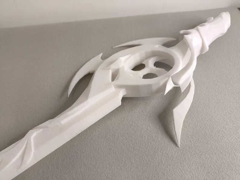 Genshin Impact Engulfing Lighting Raiden Shogun arma para cosplay/prop