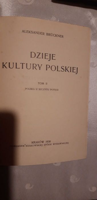 Dzieje Kultury Polskiej, T. 1-4 - Kraków 1930/1 opr.,bdb stan