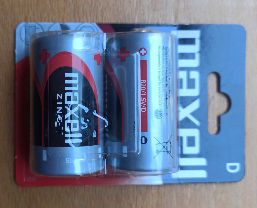 maxell zinc D 2х батарейки