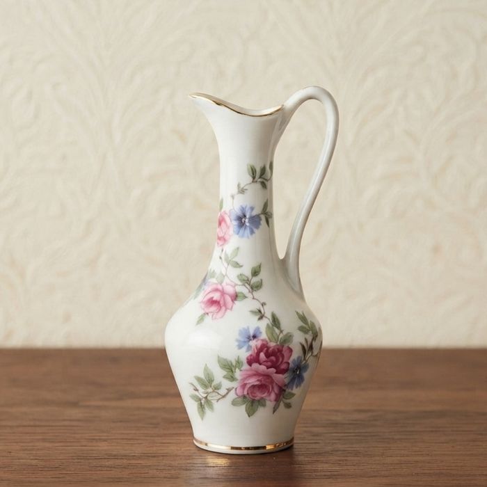 Vintage floral porcelain decorative jug