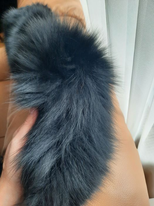 Хутро комір воротник песець чорний