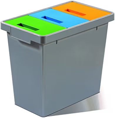 Kosz na śmieci  POLYMAX mini system modułowy ciemnoszary 49x29x42