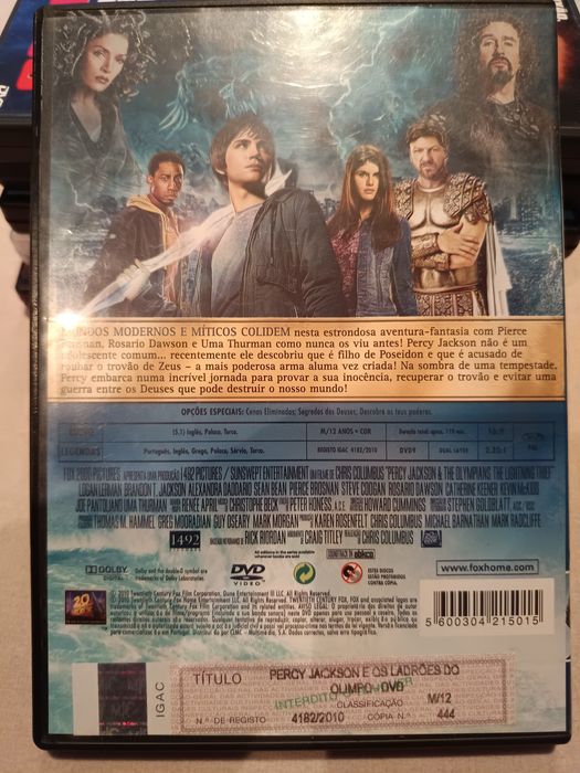 DVD percy jackson e os ladrões do olimpo
