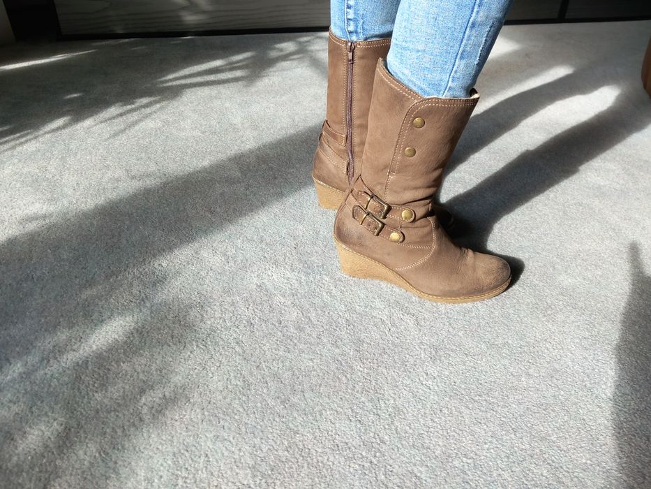 Skórzane kozaki Lasocki 37