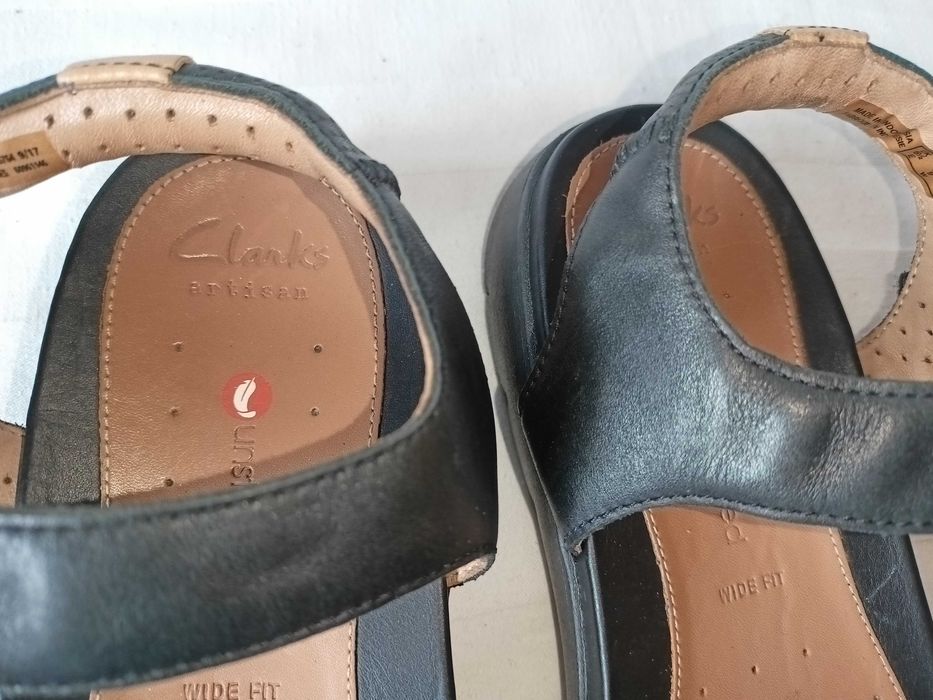 Clarks roz.  41,5 E/ - dł. wkł. 27 cm - skóra- stan bdb