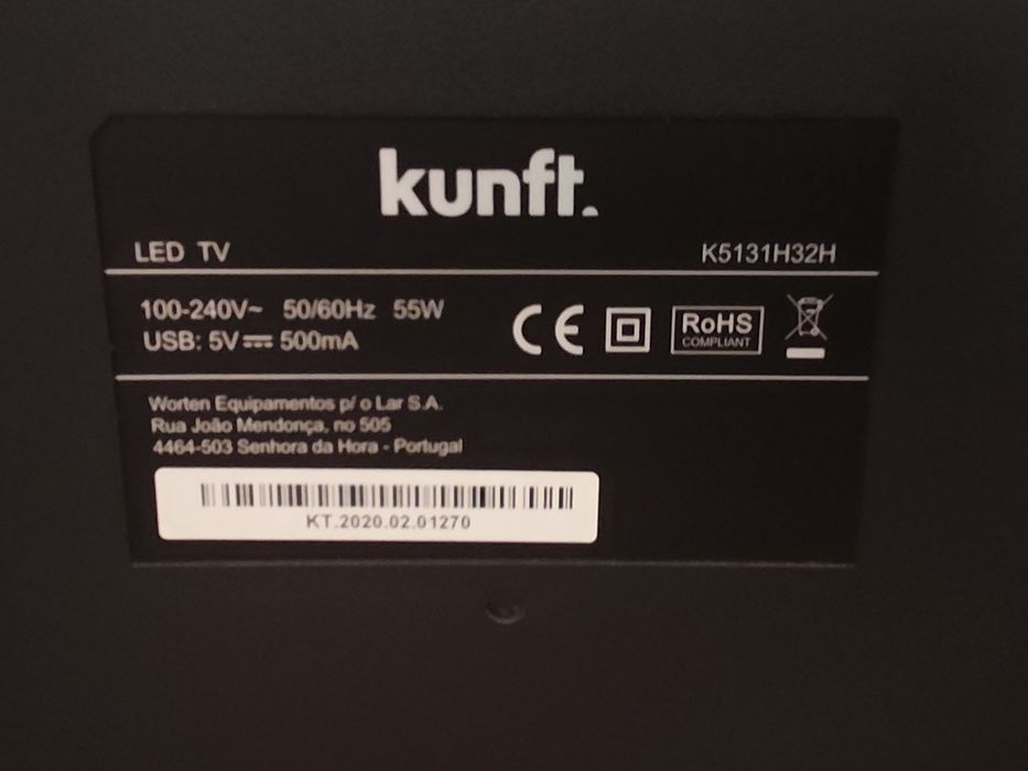 Televisão Led Kunft