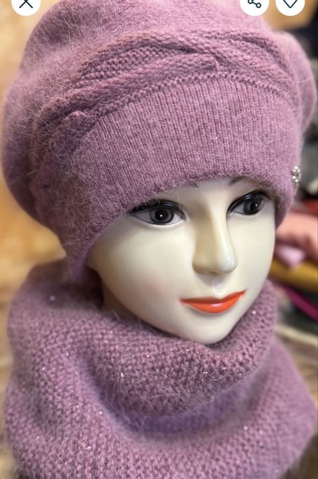 Берет та Чалма жіноча з ангори