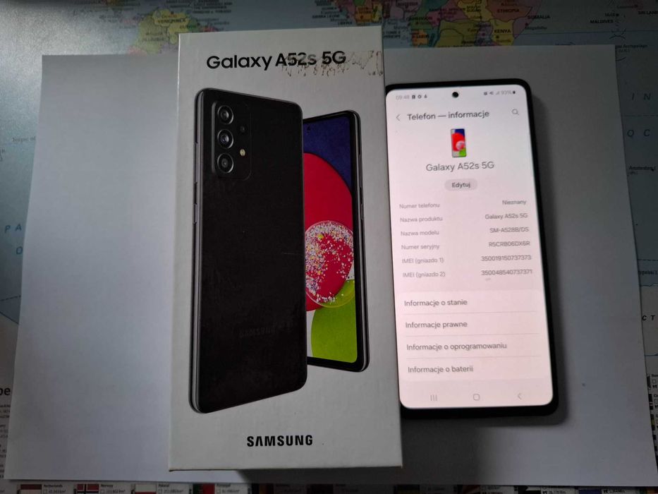 Smartfon SAMSUNG Galaxy A52s 5G 6/128GB 6.5" 120Hz Czarny SM-A528