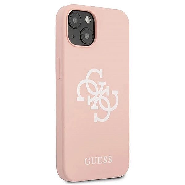 Etui Guess Silicone 4G Logo na iPhone 13 mini - różowe