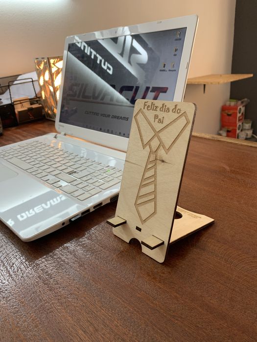 Suporte telemóvel madeira, personalizavél.