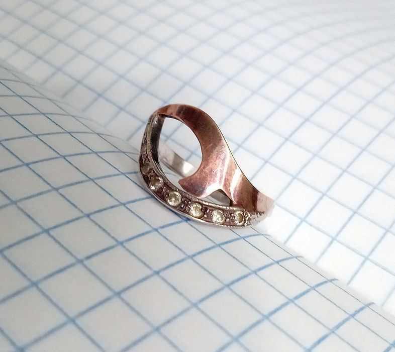 Кольцо перстень Срібло 925 проба. Золота накладка, Розмір 17,2